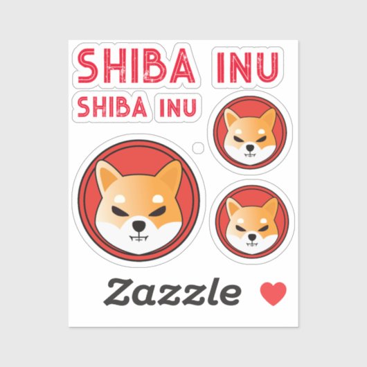 Sticker SHIBA INU crypto cadeau, mème pièce CHIEN CHAT (Feuille)
