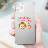Sticker SHIBA INU crypto cadeau, mème pièce CHIEN CHAT (Téléphone)