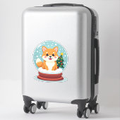 Sticker Shiba Snow Globe (Sur valise)