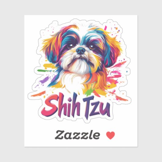 Sticker Shih Tzu (Feuille)