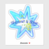 Sticker Shimmer et Shine Neon Star et Green Paint Splash (Feuille)