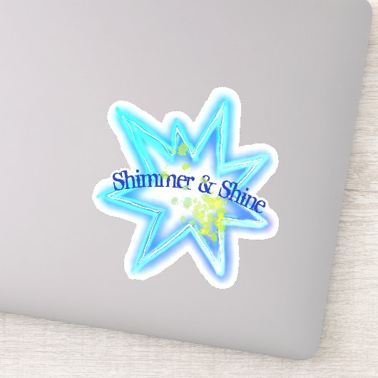 Sticker Shimmer et Shine Neon Star et Green Paint Splash (Détail)