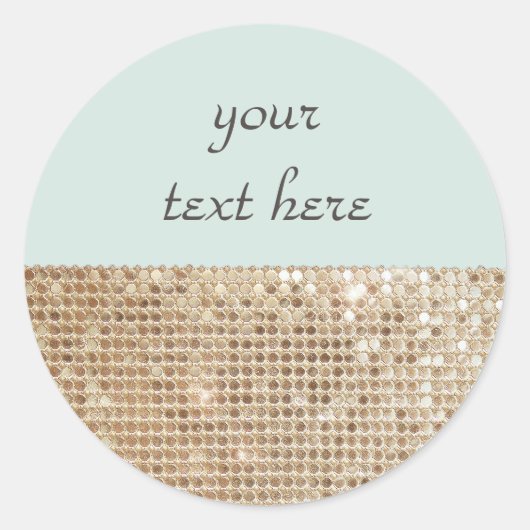 Sticker Shimmerable Gold Sequins personnalisable (Devant)