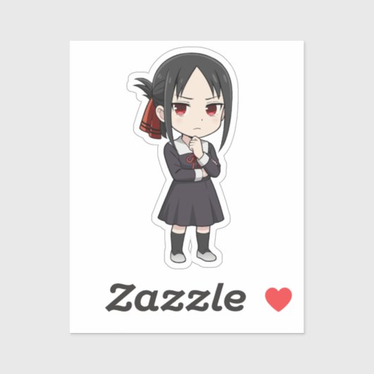 Sticker Shinomiya Kaguya Chibi Love War Art (Feuille)