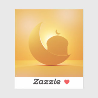Sticker shinrescent moon and mosornament