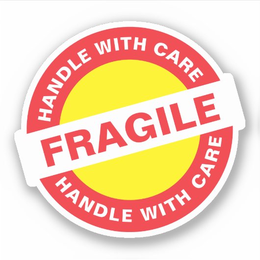 Sticker Shipping Packaging (Handle with Care) Fragile (Devant)