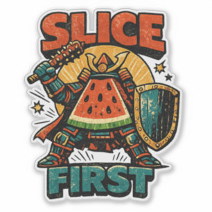 Sticker Shogun Pastèque – TRANCHEZ D'ABORD Style Bande Des