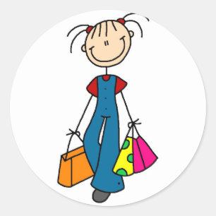 Sticker Shopping Figure