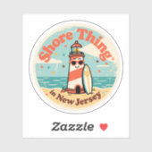 Sticker Shore Thing_ Phare du New Jersey (Feuille)