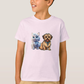 Sticker Shorkie Cartoon T-Shirt Designs