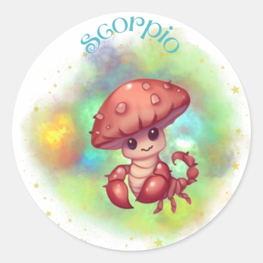 Sticker Shroomoscope Scorpio (Devant)