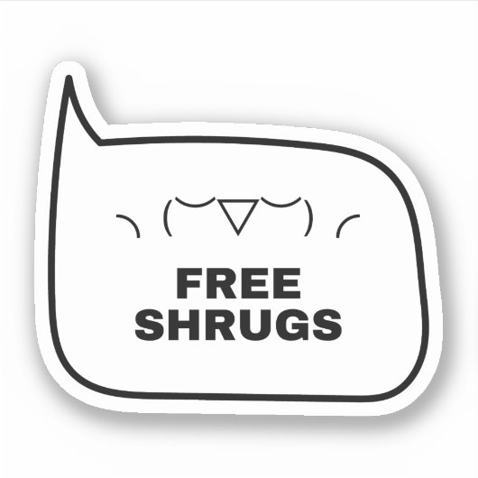 Sticker SHRUGS GRATUITS Funny Kaomoji Emoticons Japonais 2 (Devant)