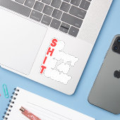 Sticker Si heureux que j'ai 40e aujourd'hui drôle Idée cad (Ordinateur portable avec iPhone)