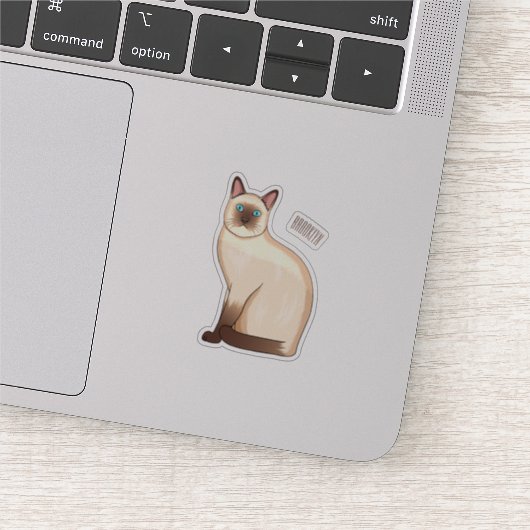 Sticker Siamese cat cartoon (Détail)