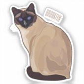 Sticker Siamese cat cartoon (Recto)