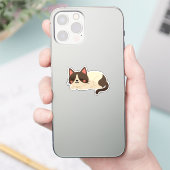 Sticker Siamese Cat Sleeping – Cream and Brown Cartoon (Téléphone)