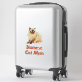 Sticker Siamese Chat Maman (Sur valise)