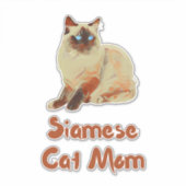 Sticker Siamese Chat Maman (Devant)