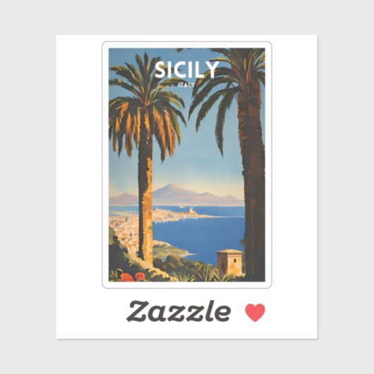 Sticker Sicile (Feuille)