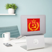 Sticker Sickle And Hammer, USSR, CCCP, Communism (Ordinateur portable sur le bureau)