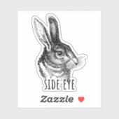 Sticker Side Eye Funny Bunny (Feuille)