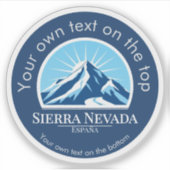 Sticker Sierra Nevada Espagne souvenir (Devant)