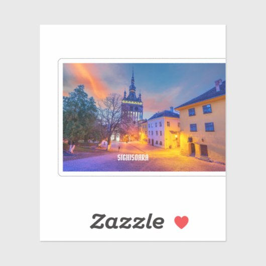 Sticker Sighisoara, Transylvanie (Feuille)