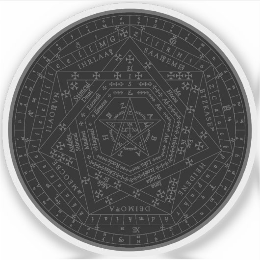 Sticker Sigillum Dei Aemeth (gris) (Devant)