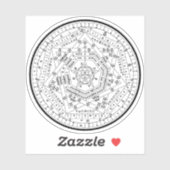 Sticker Sigillum Dei Aemeth (noir) (Feuille)