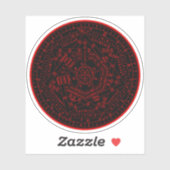 Sticker Sigillum Dei Aemeth (rouge) (Feuille)