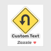 Sticker Signal à demi-tour (Feuille)