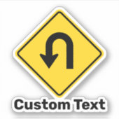 Sticker Signal à demi-tour (Devant)