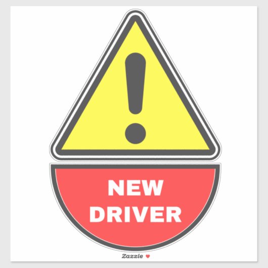 Sticker (Signal d'alerte) Nouveau pilote (Feuille)