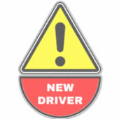 Sticker (Signal d'alerte) Nouveau pilote (Devant)