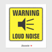 Sticker Signal d'avertissement de bruit fort icône adhésif (Feuille)