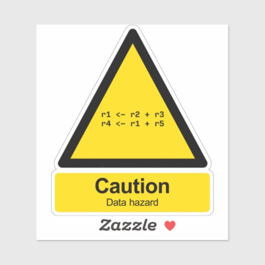 Sticker Signal d'avertissement de danger de données de par (Feuille)