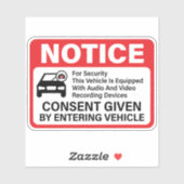 Sticker Signal d'avertissement de la caméra de sécurité de (Feuille)