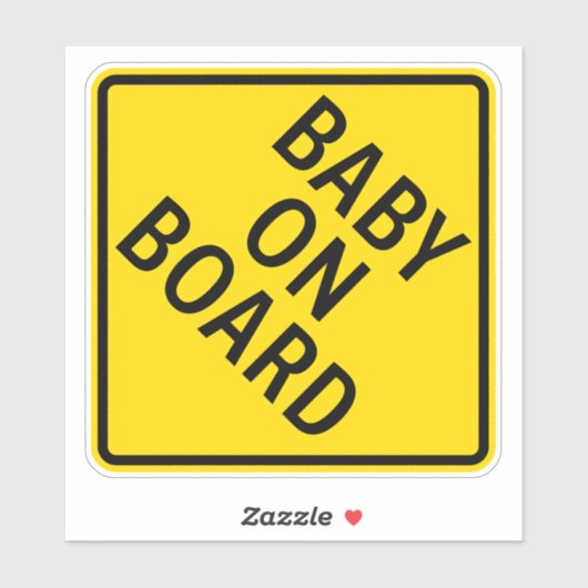 Sticker Signal d'avertissement pour bébé à bord (Feuille)