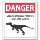 Sticker Signal de danger (Raptors) (Devant)