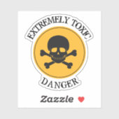 Sticker Signal de danger toxique (Feuille)