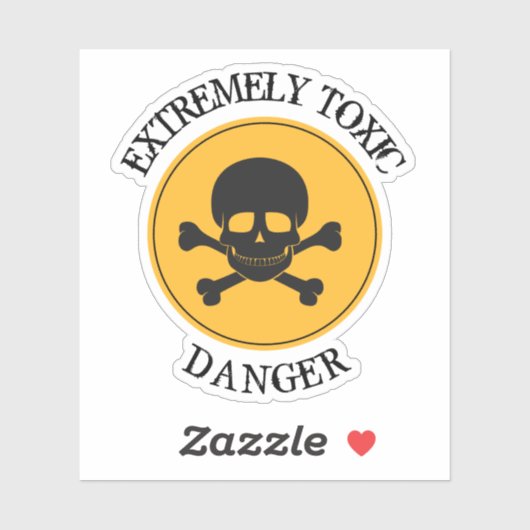 Sticker Signal de danger toxique (Feuille)