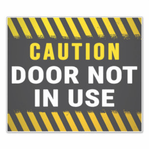 Sticker Signal de la porte de mise en garde non utilisé