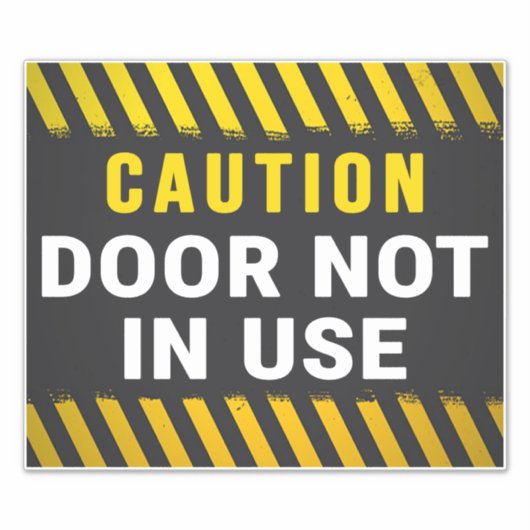 Sticker Signal de la porte de mise en garde non utilisé (Devant)