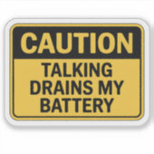 Sticker Signal de prudence - Épuration de conversations ma (Devant)