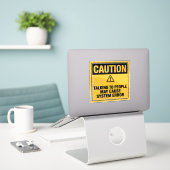 Sticker Signal de prudence - Erreur système Avertissement  (Ordinateur portable sur le bureau)