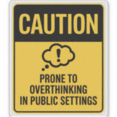 Sticker Signal de prudence - Surpenser dans les environnem (Devant)