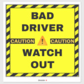 Sticker Signal de sécurité du conducteur incorrect - Yello (Feuille)