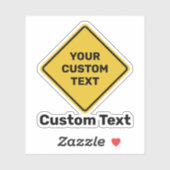 Sticker Signal Diamant d'avertissement personnalisé (Feuille)