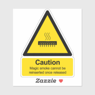 Sticker Signal électronique d'avertissement de fumée mag