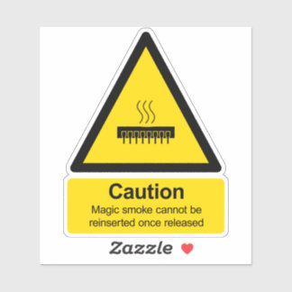 Sticker Signal électronique d'avertissement de fumée magiq